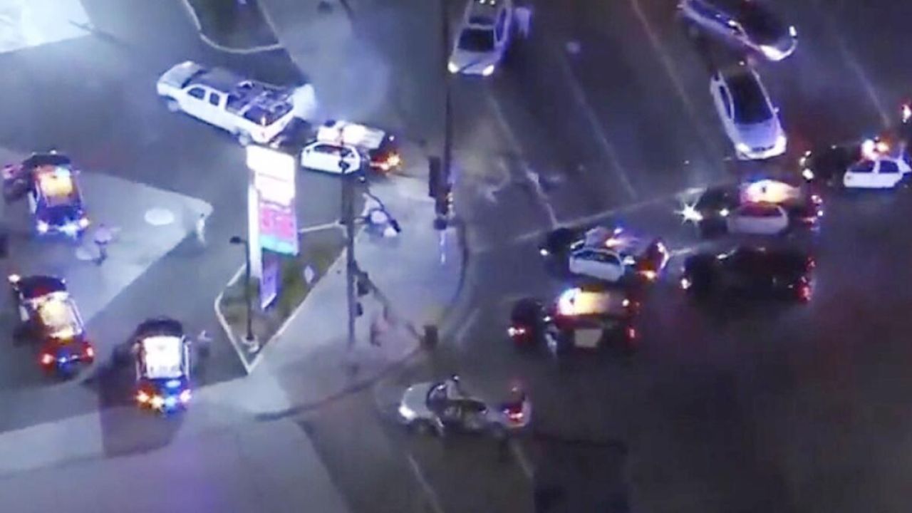 Los Angeles County Hit-and-Run Suspect Arrested After Police Pursuit Ends in Crash, Traffic Signal Knocked Down