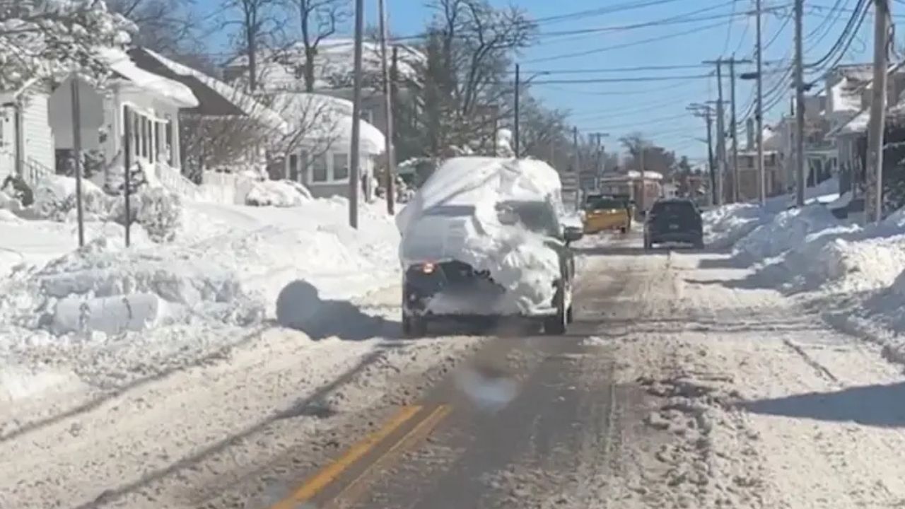 Outrage Erupts as Snow-Covered SUV Hits Rhode Island Roads Post-Blizzard