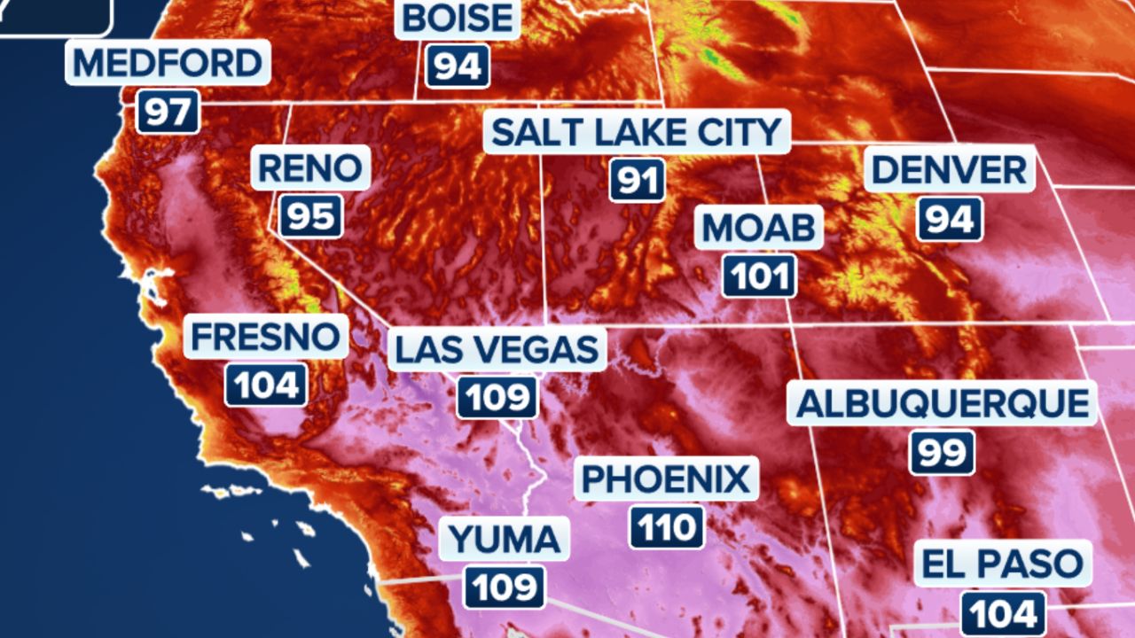 Dangerous Heat Builds Across Southwest as Temperatures Soar 20–30 Degrees Above Normal