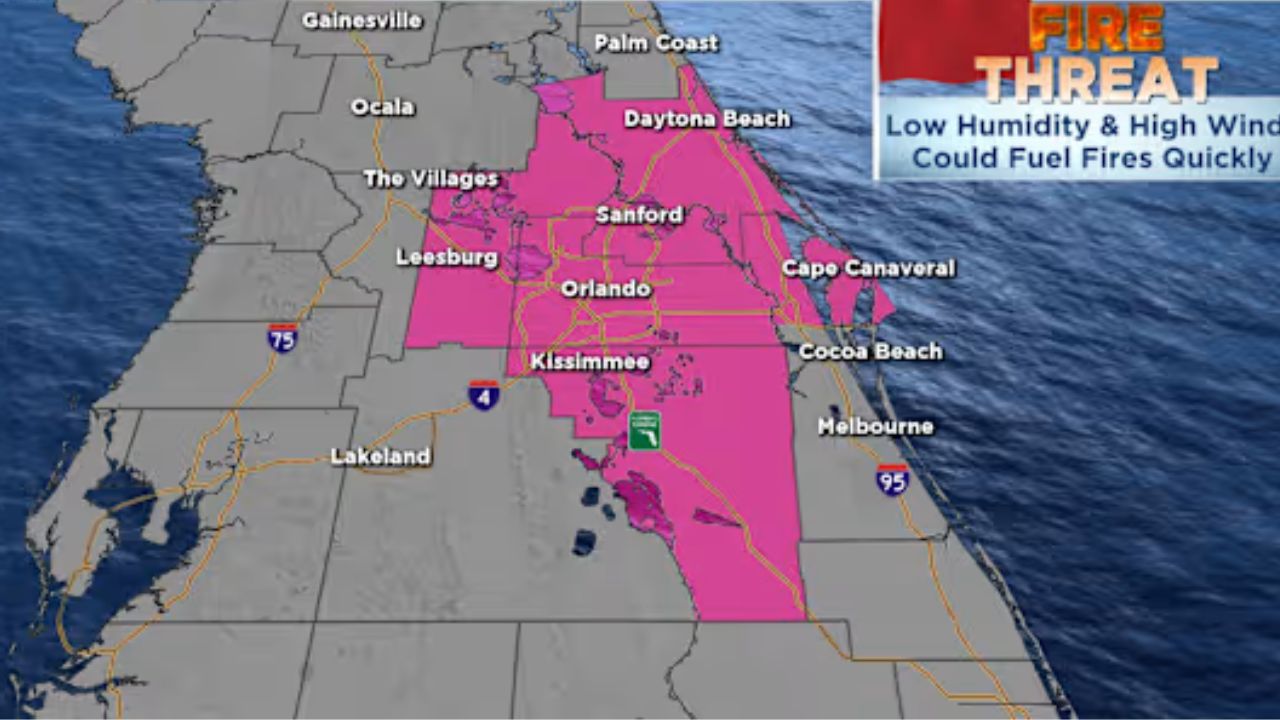 Florida Red Flag Warning Critical Fire Risk Peaks This Afternoon Across Inland Areas