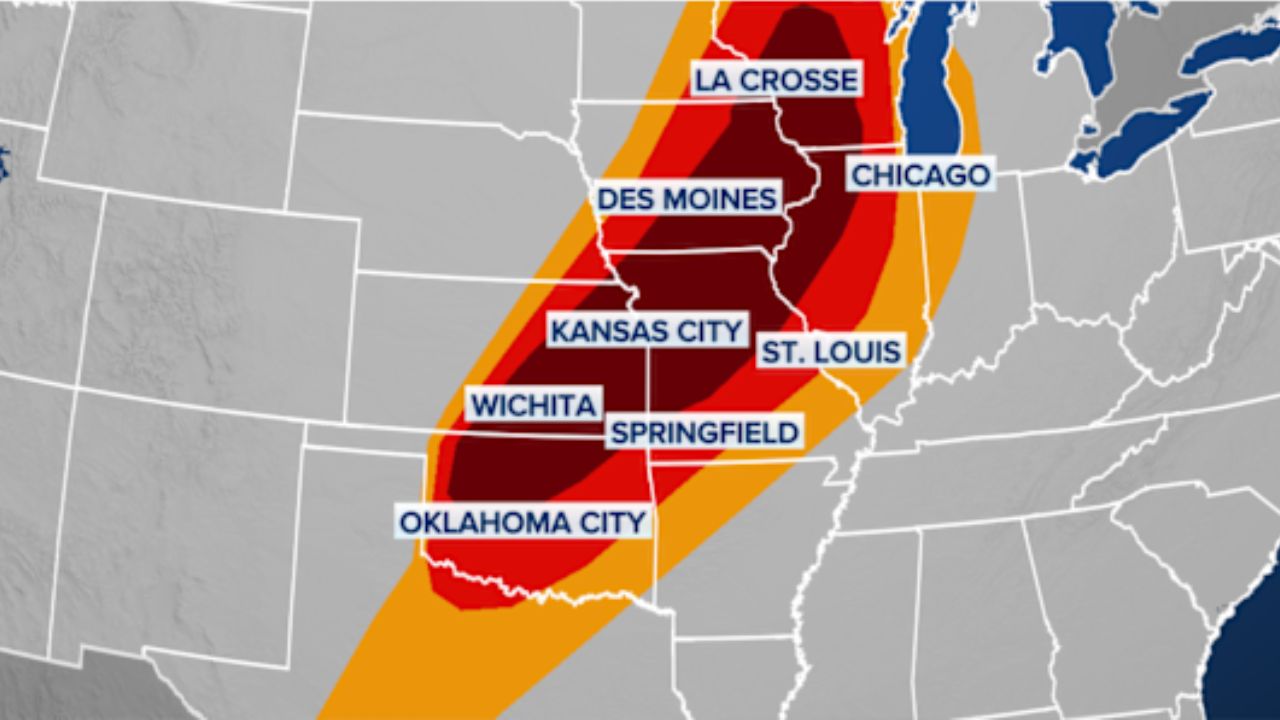 Severe Weather Alert Ping-Pong Ball Sized Hail and Tornado Risk as Watch Issued South of I-44