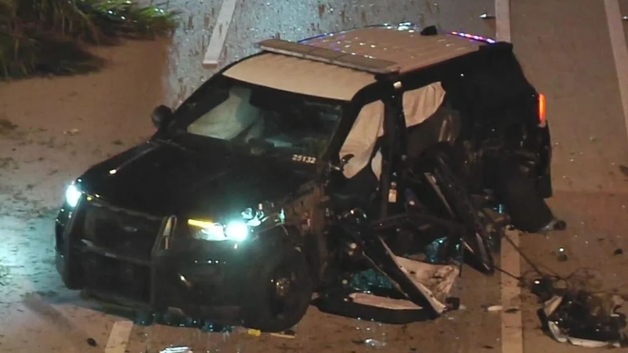 Hollywood Police Vehicle Involved In Violent Morning Crash