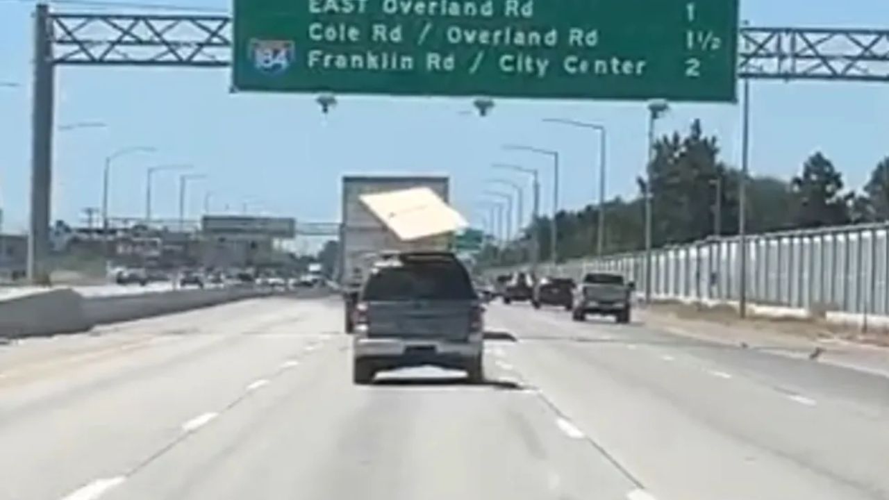 Bizarre Video Captures Plywood Flying Like Giant Kite On I-84 Near Boise