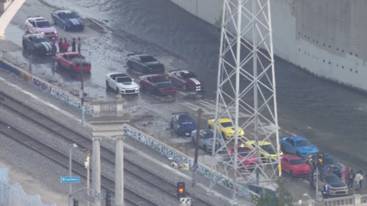 LAPD Tows Over 50 Vehicles From LA River Car Meet