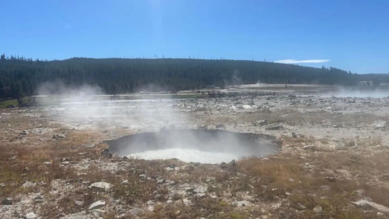 New Hydrothermal Explosion Forms New Pool At Yellowstone National Park