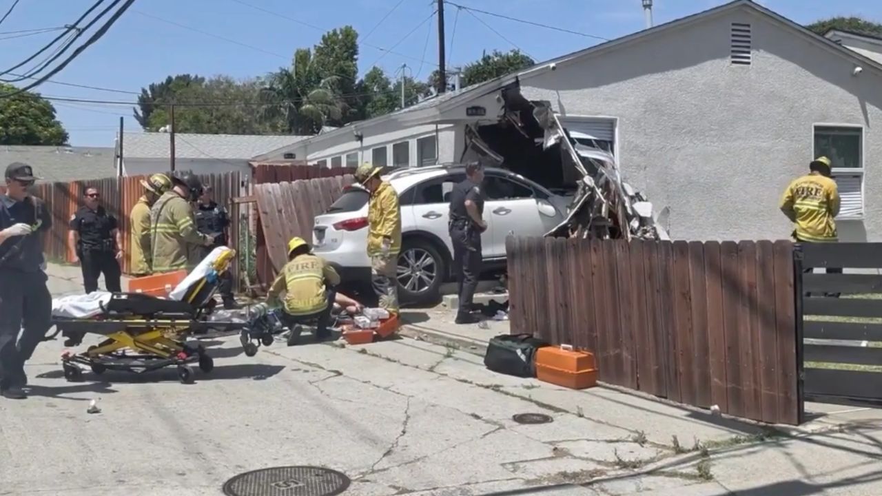 Suspected DUI Crash Red-Tags Long Beach Home, Hospitalizes Two
