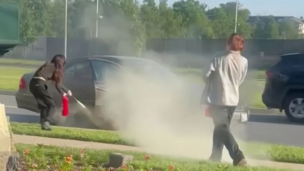 Veterinary Workers Dash Into Action To Fight Burning Car In Gaithersburg