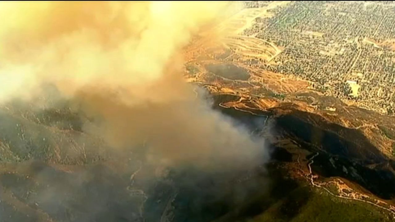 Brush Fire Erupts Near Cal State San Bernardino